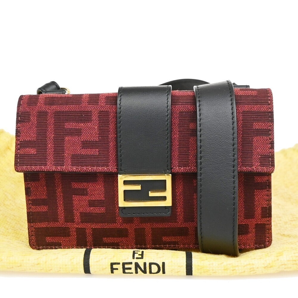 Fendi Baguette Convertible Pouch Zucca Canvas